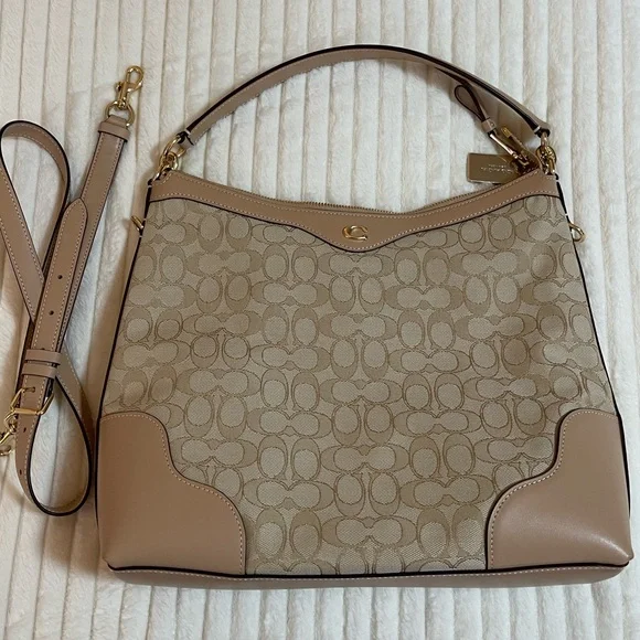 Coach | Ivie Hobo Bag - Signature Khaki - Picture 3 of 17